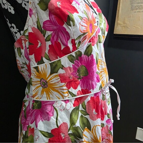 Vintage Womans Floral Hawaiian Knee Length Halter Dress Sz 11/12 PHOENIX - Picture 4 of 9